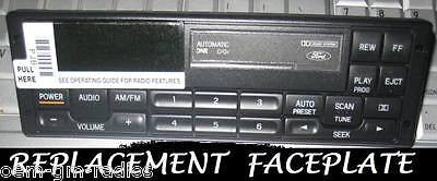 NEW REPLACEMENT FORD MUSTANG RANGER EXPLORER TAPE RADIO FACEPLATE CASSETTE