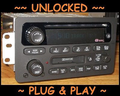 UNLOCKED OEM 2001-2005 CHEVY VENTURE MONTE CARLO SS CD Cassette RADIO Impala