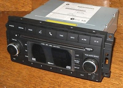 2010-2012 DODGE JEEP 6 DISC DVD MP3 CD CHANGER RADIO CALIBER DAKOTA COMPASS