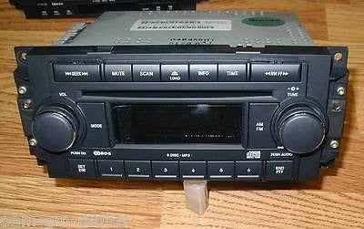 NEW 2004-2007 DODGE DURANGO MP3 RADIO 6 DISC CD CHANGER WORKS WITH RSE REAR DVD