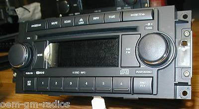 NEW 2004-2007 DODGE DURANGO MP3 RADIO 6 DISC CD CHANGER WORKS WITH RSE REAR DVD
