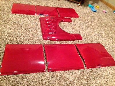 New Ceramic Panels&top For Ecoteck Monica Wood Pellet Stove Furnace Red Bordeaux