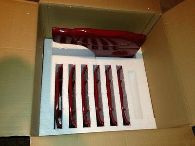 New Ceramic Panels&top For Ecoteck Monica Wood Pellet Stove Furnace Red Bordeaux