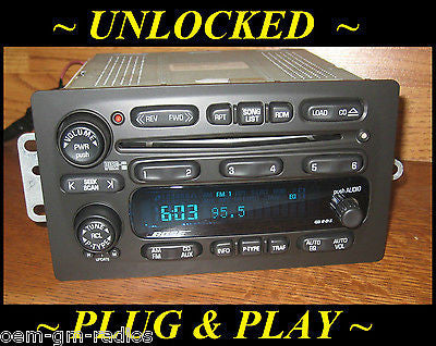 UNLOCKED 02-03 CHEVY Trailblazer GMC Envoy BOSE 6 Disc CD Changer Radio Player